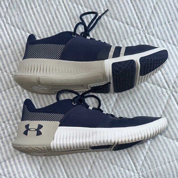 Under Armour Dark Blue Sneakers with White Stripes - Picture 2 of 6